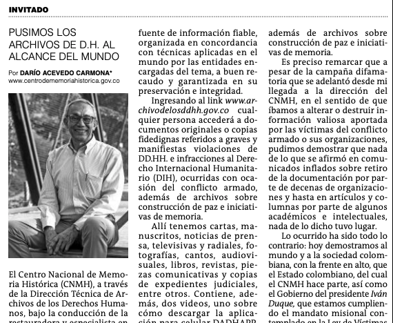 pusimos los archivos de d.h. al alcance del mundo