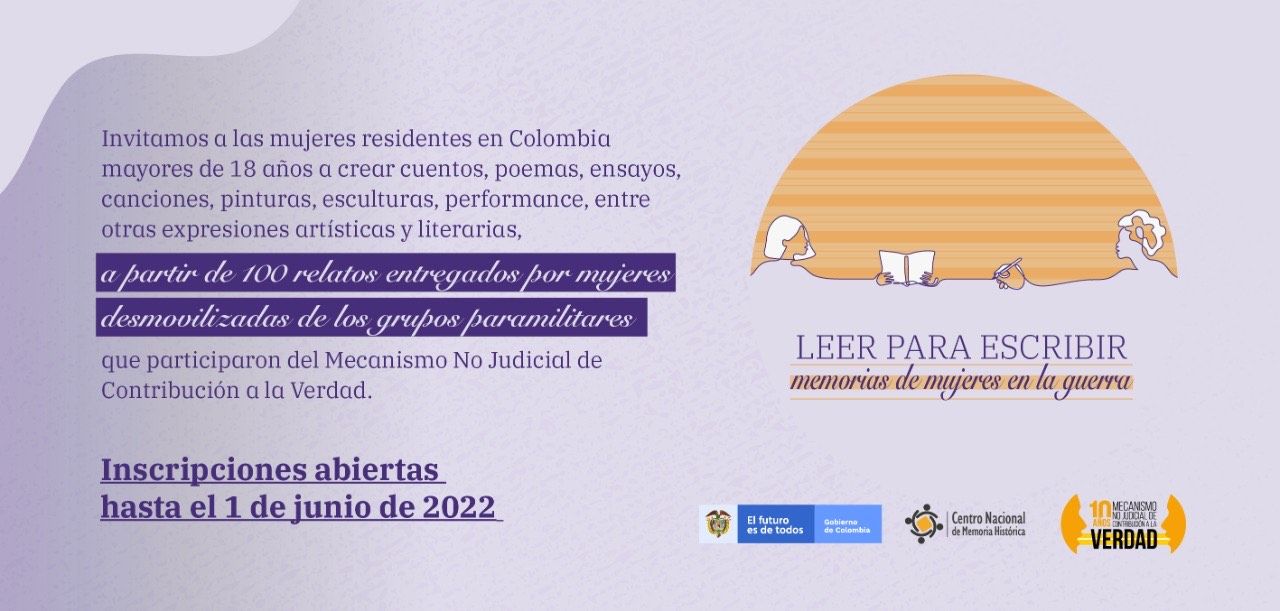 Convocatoria: Leer para Escribir: Memorias de Mujeres en la Guerra