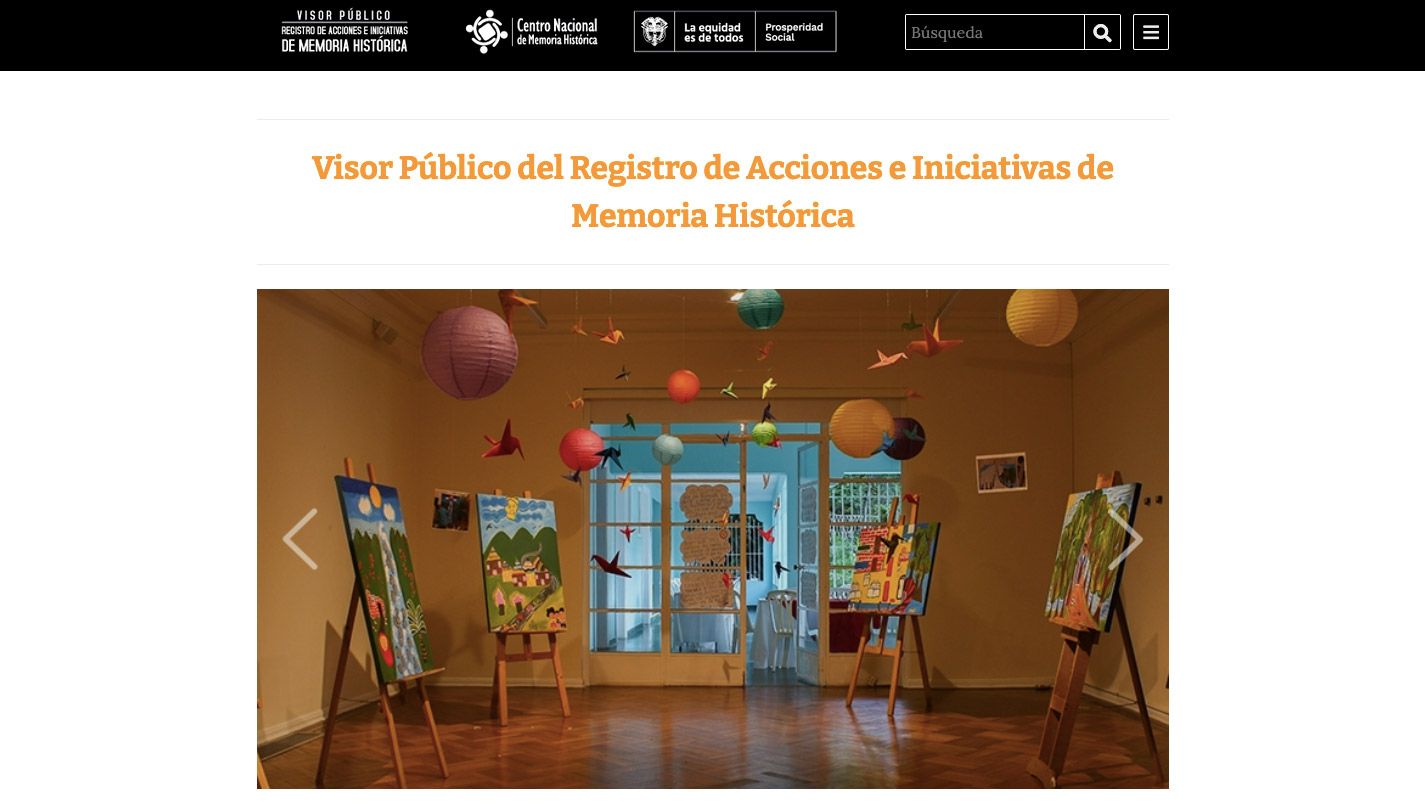 Visor Iniciativas de Memoria Histórica Apoyadas