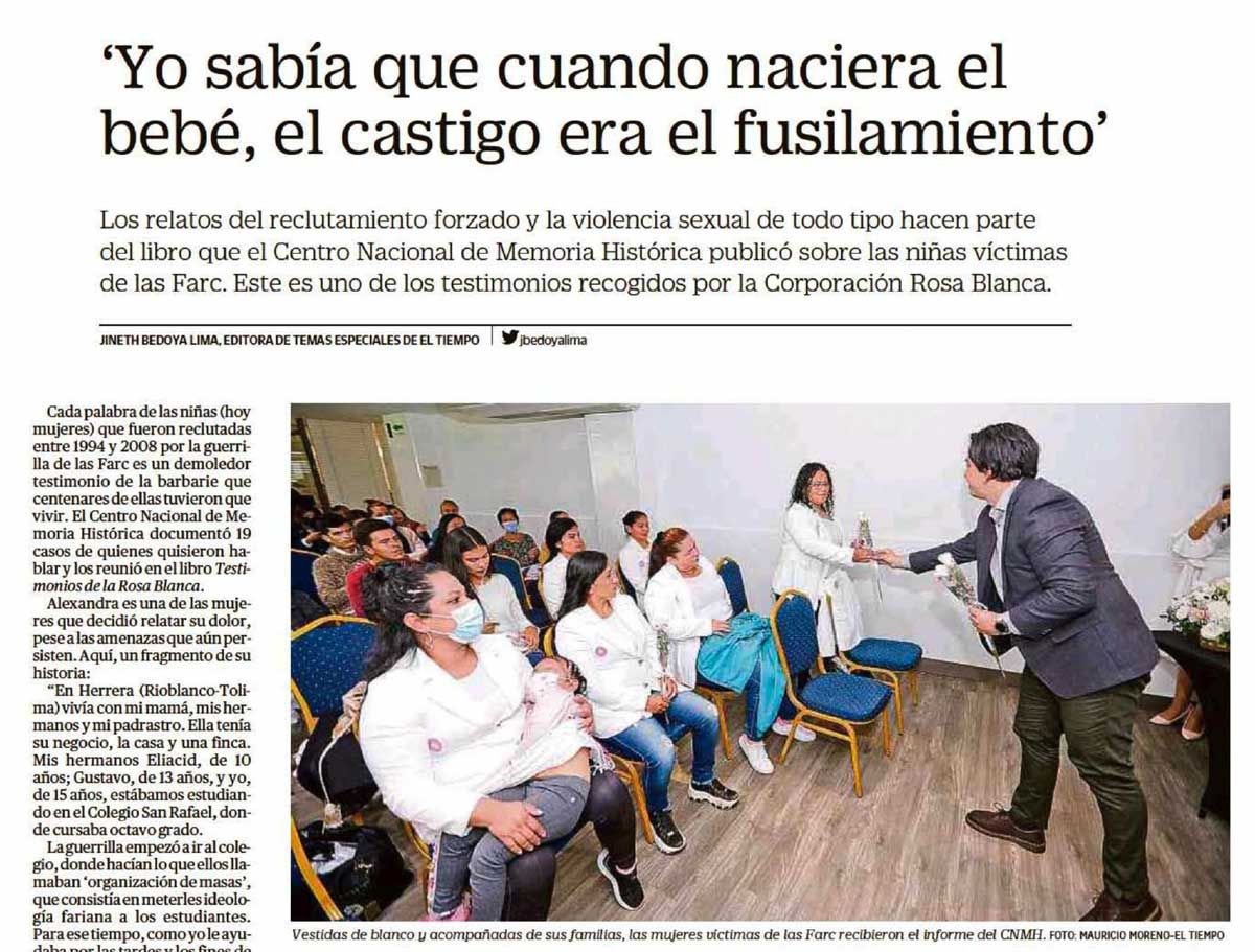 Yo sabia que cuando naciera el bebe, el castigo era el fusilamiento