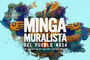 Minga muralista del pueblo nasa