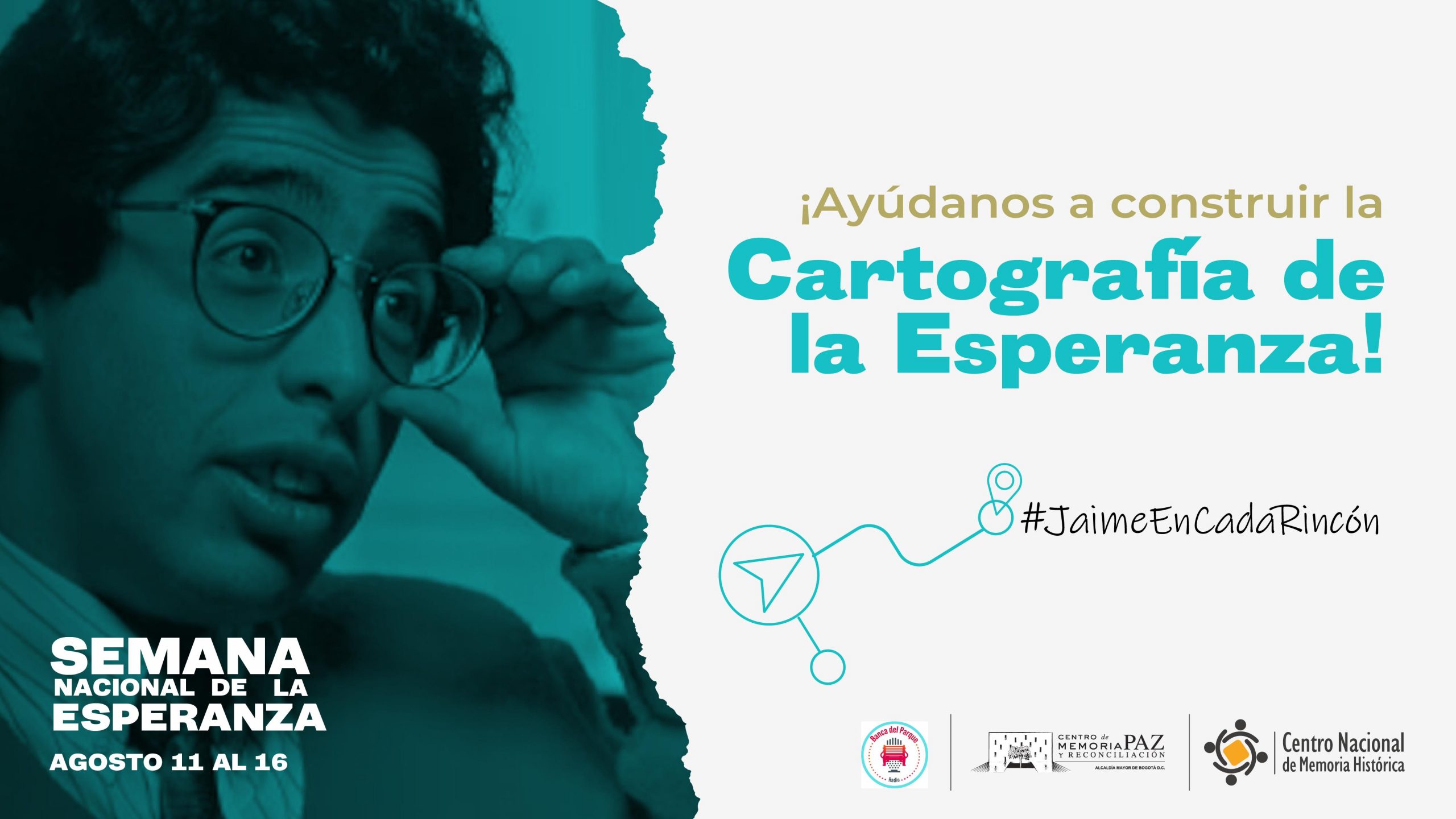 La «Cartografía de la esperanza» presenta los lugares de memoria en Bogotá asociados con la figura de Jaime Garzón y los personajes que él interpretó.