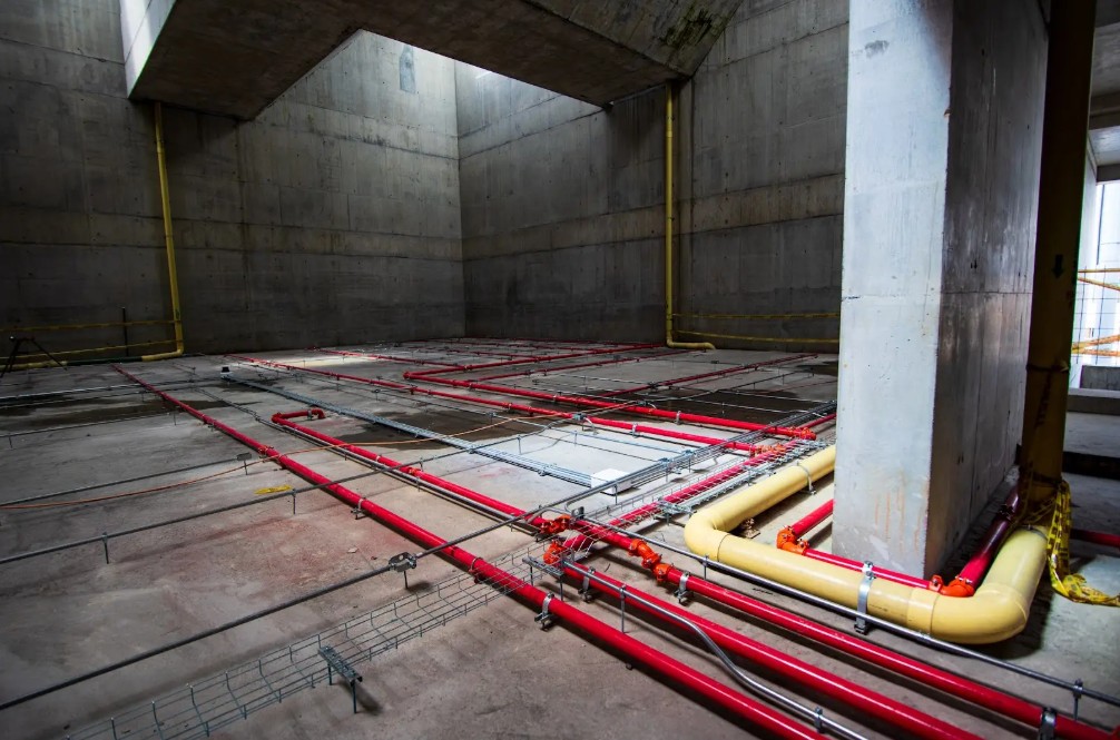 Sistema antiincendios en construcción dentro del Museo